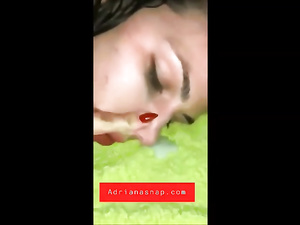Snorting Cum Fresh Out Of Her Pussy